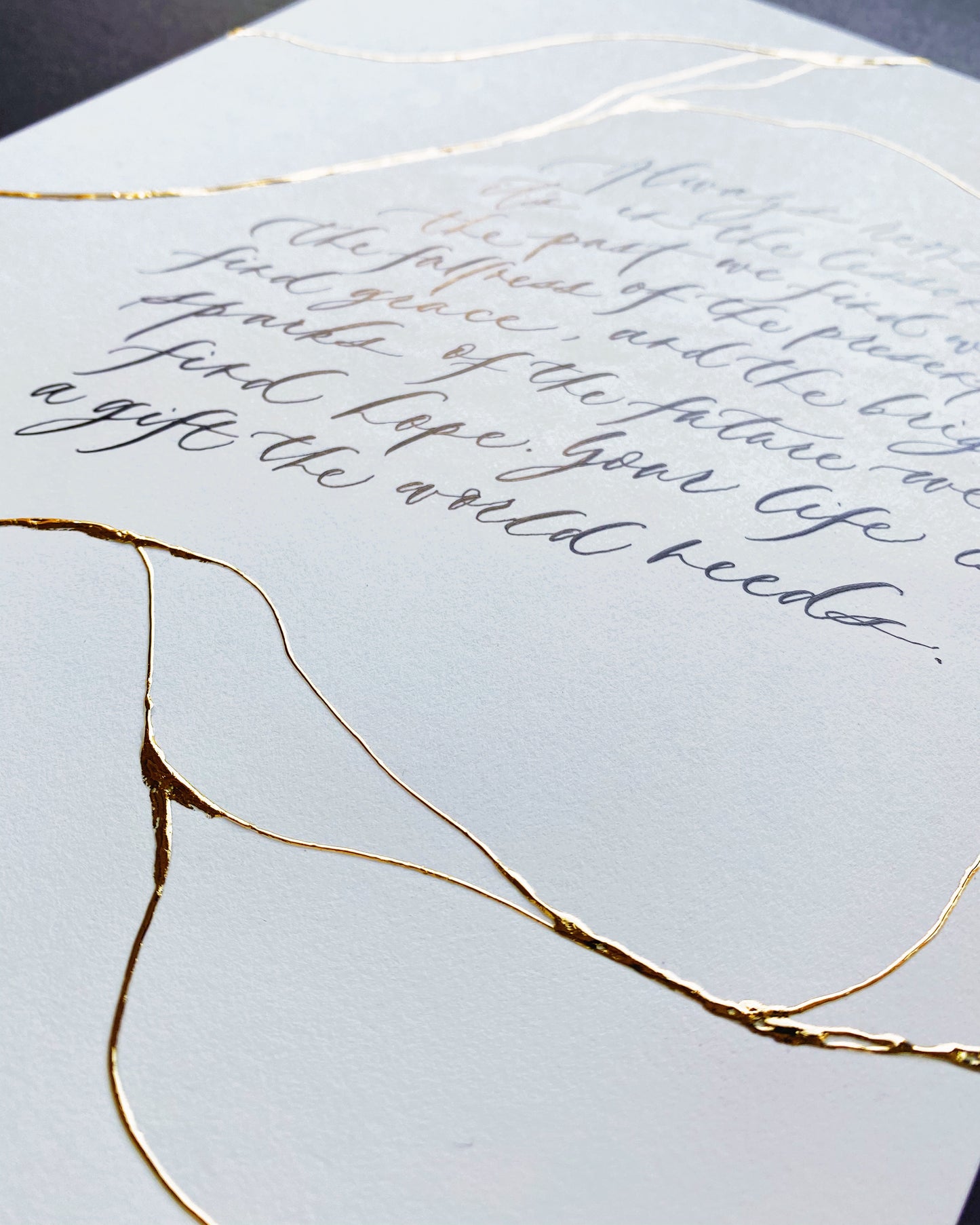 Kintsugi Calligraphy Artwork